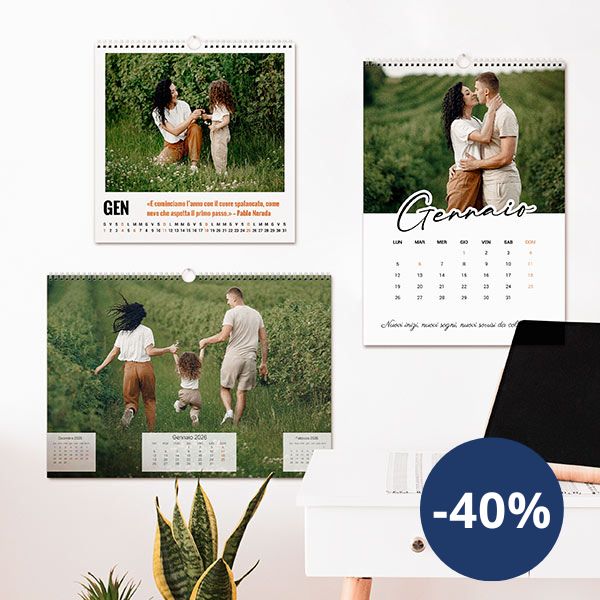 Calendari da parete 12 mesi -40% 12 fogli + copertina